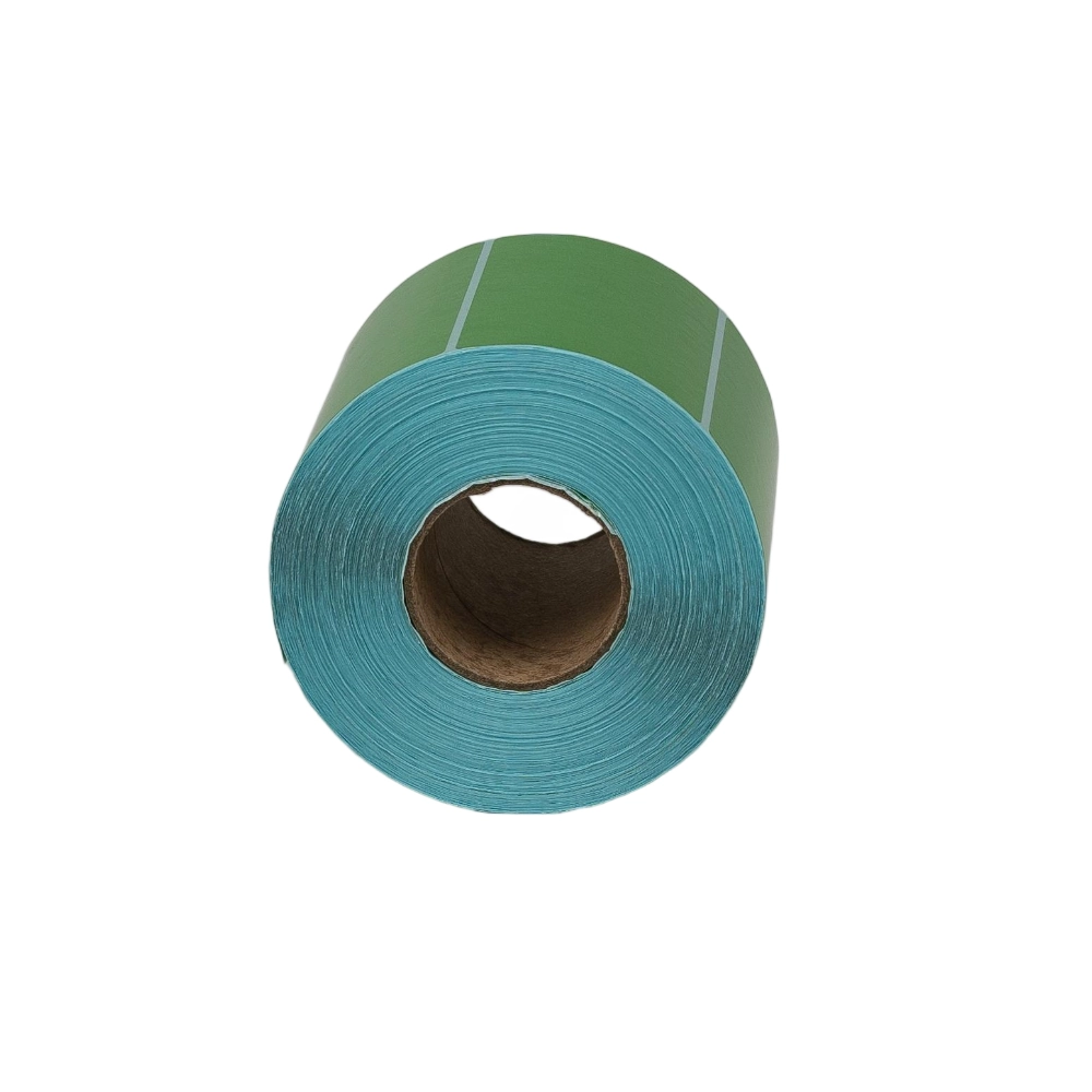 녹색 감열 스티커 라벨 사용자 정의 크기