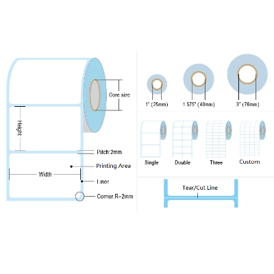 방수 감열 배송 라벨